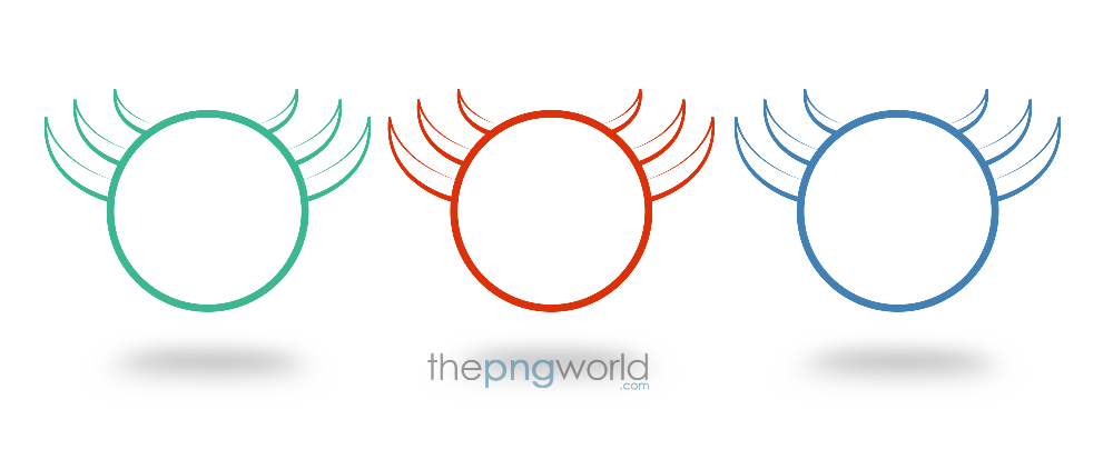 Circle Frame with Horns PSD PNG circle,frame,horn,creative,design,award,person,human,face,welcome,invitation,guests,party,dj